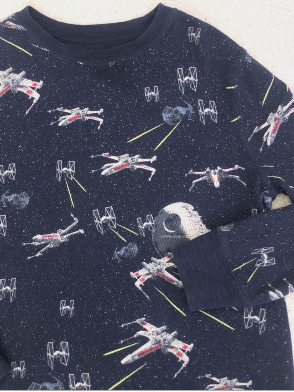 GAP Star Wars print thermal top long sleeve blue youth size medium boys or girls